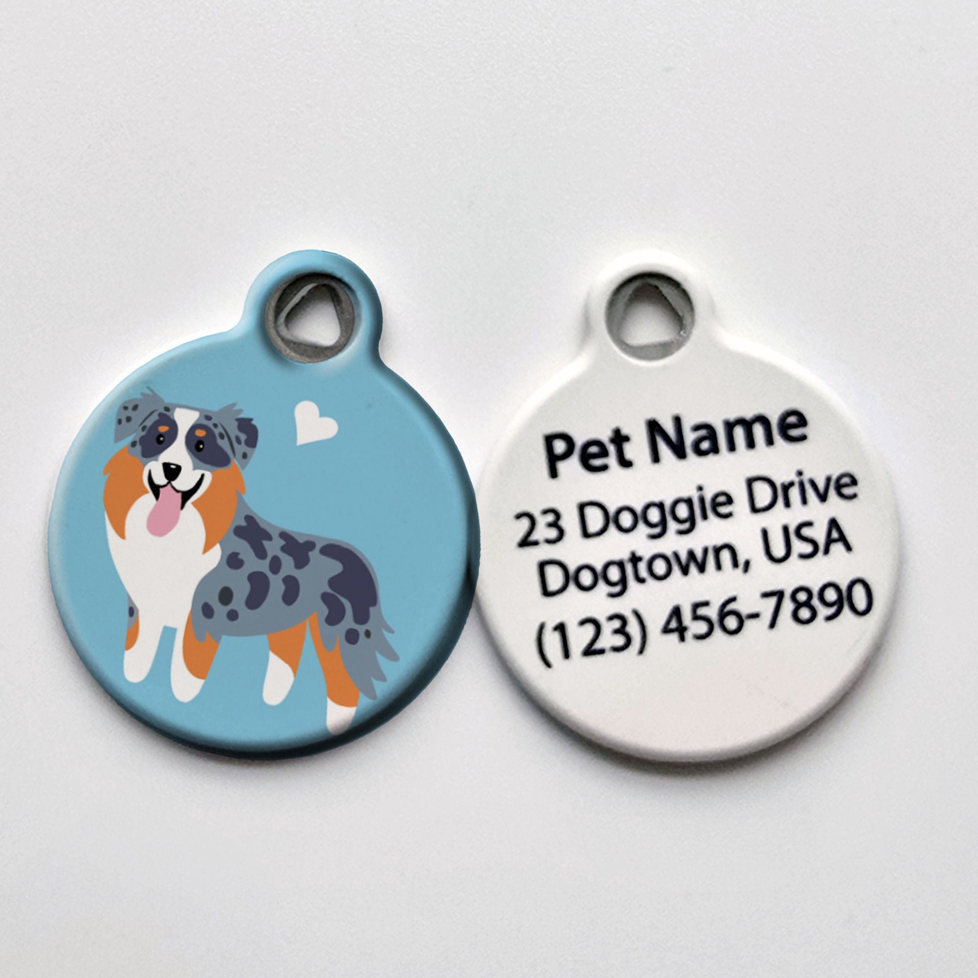 Cute Australian Shepherd Dog ID Tag