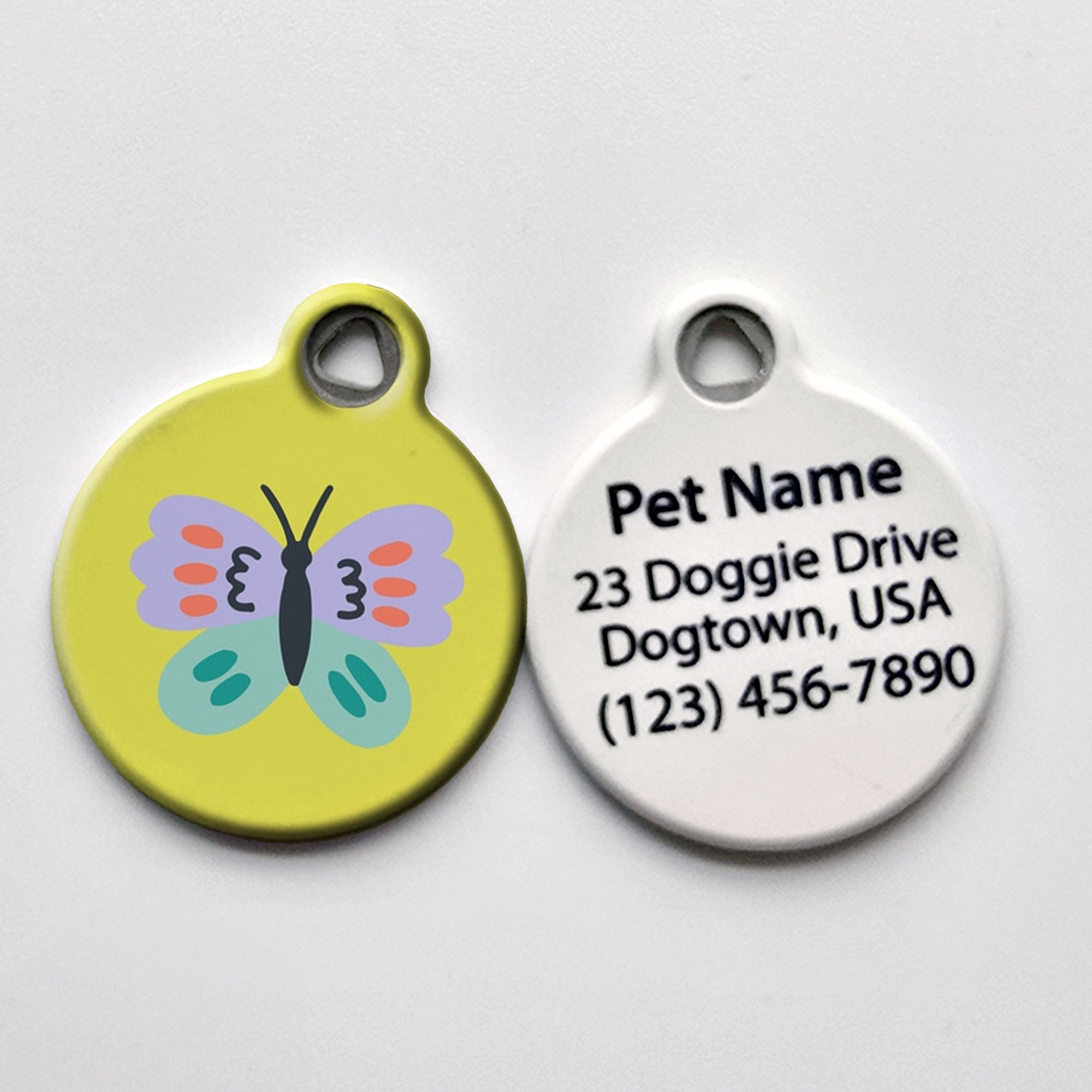 Beautiful Butterfly Pet ID Tag