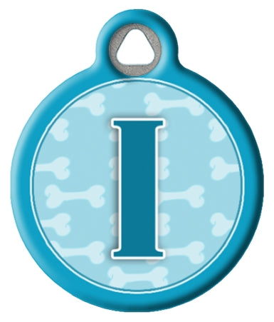 Blue Bones Monogram A-Z Dog ID Tag