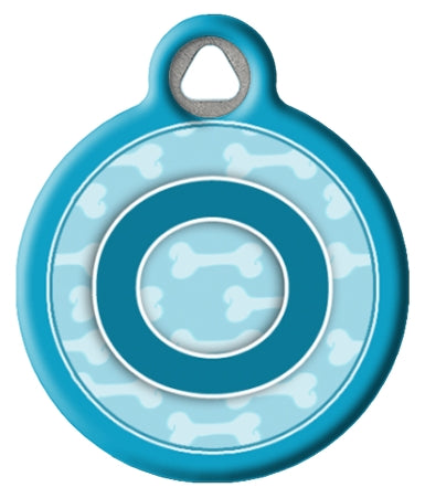 Blue Bones Monogram A-Z Dog ID Tag