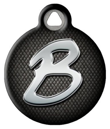 Chrome Monogram A-Z Pet ID Tag