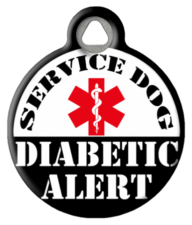 Diabetic Medical Alert Service Dog Pet ID Tag