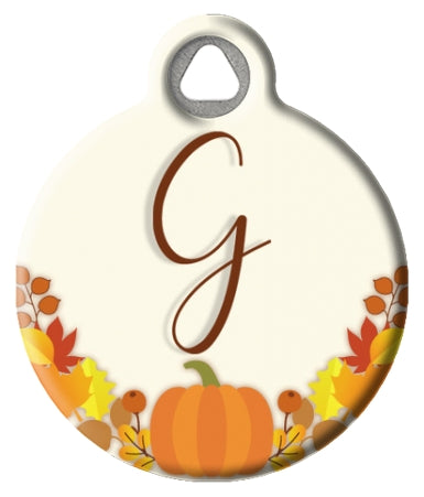 Fall Inspired Monogram pick A-Z Pet ID Tag
