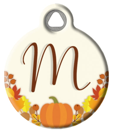 Fall Inspired Monogram pick A-Z Pet ID Tag