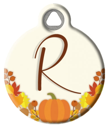 Fall Inspired Monogram pick A-Z Pet ID Tag