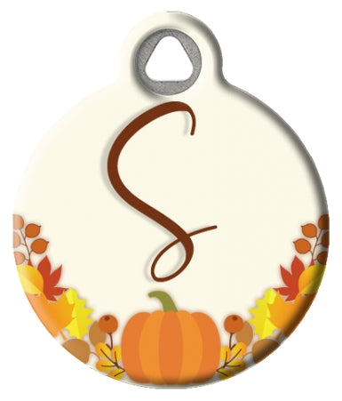 Fall Inspired Monogram pick A-Z Pet ID Tag