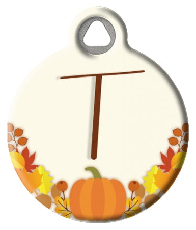 Fall Inspired Monogram pick A-Z Pet ID Tag