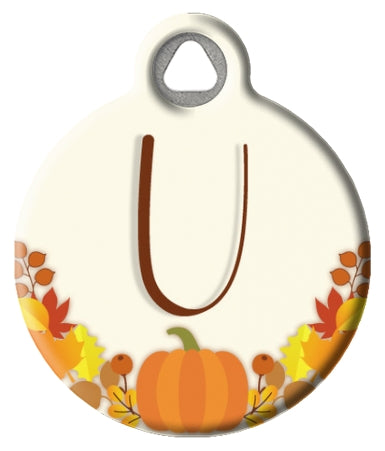 Fall Inspired Monogram pick A-Z Pet ID Tag
