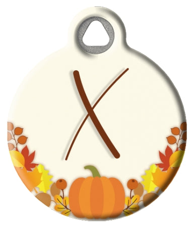Fall Inspired Monogram pick A-Z Pet ID Tag