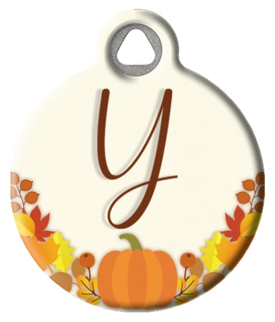 Fall Inspired Monogram pick A-Z Pet ID Tag