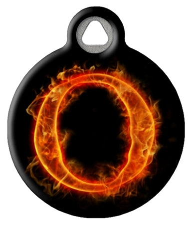 Fire Monogram A-Z Custom Pet ID Tag