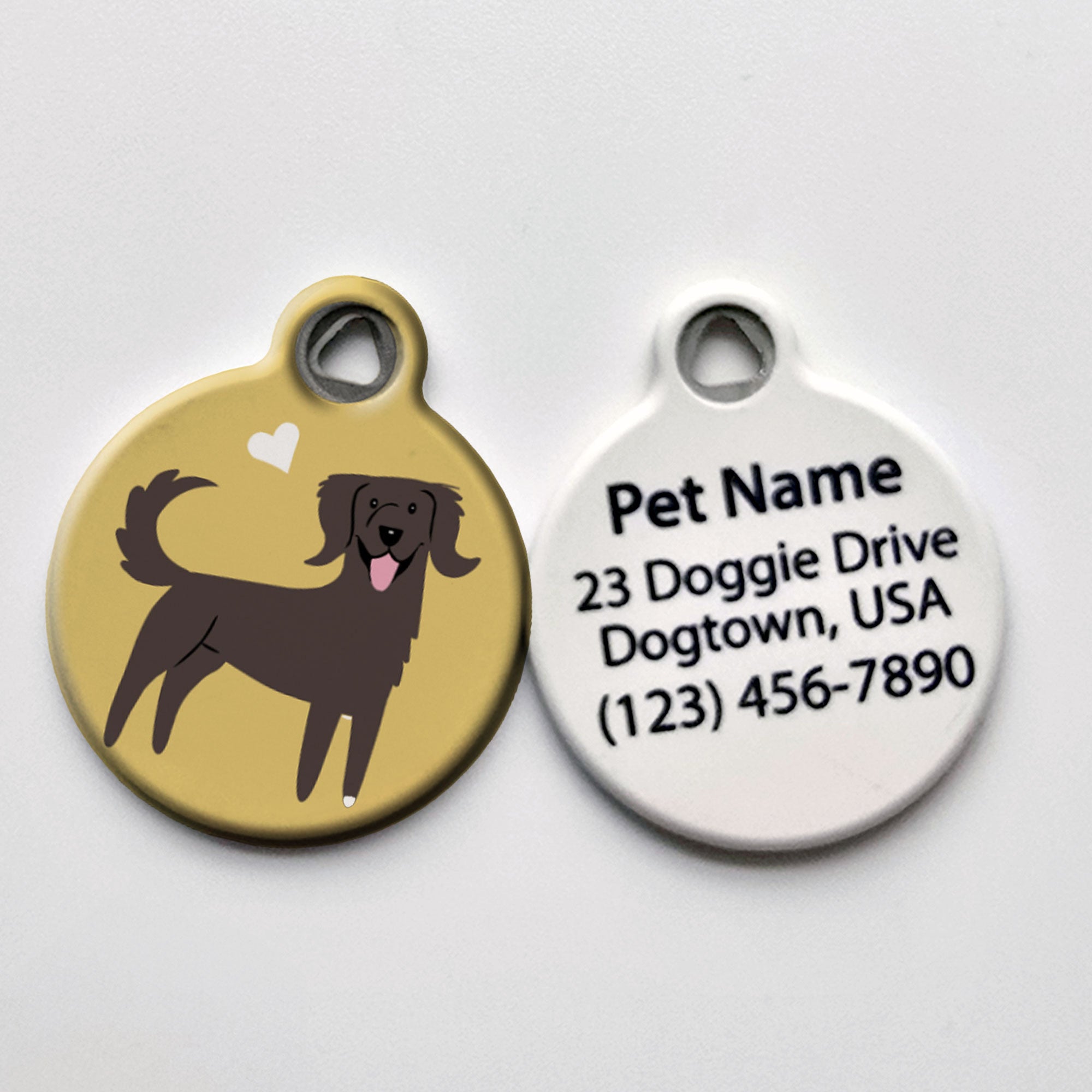Flat-Coated Retriever Dog ID Tag