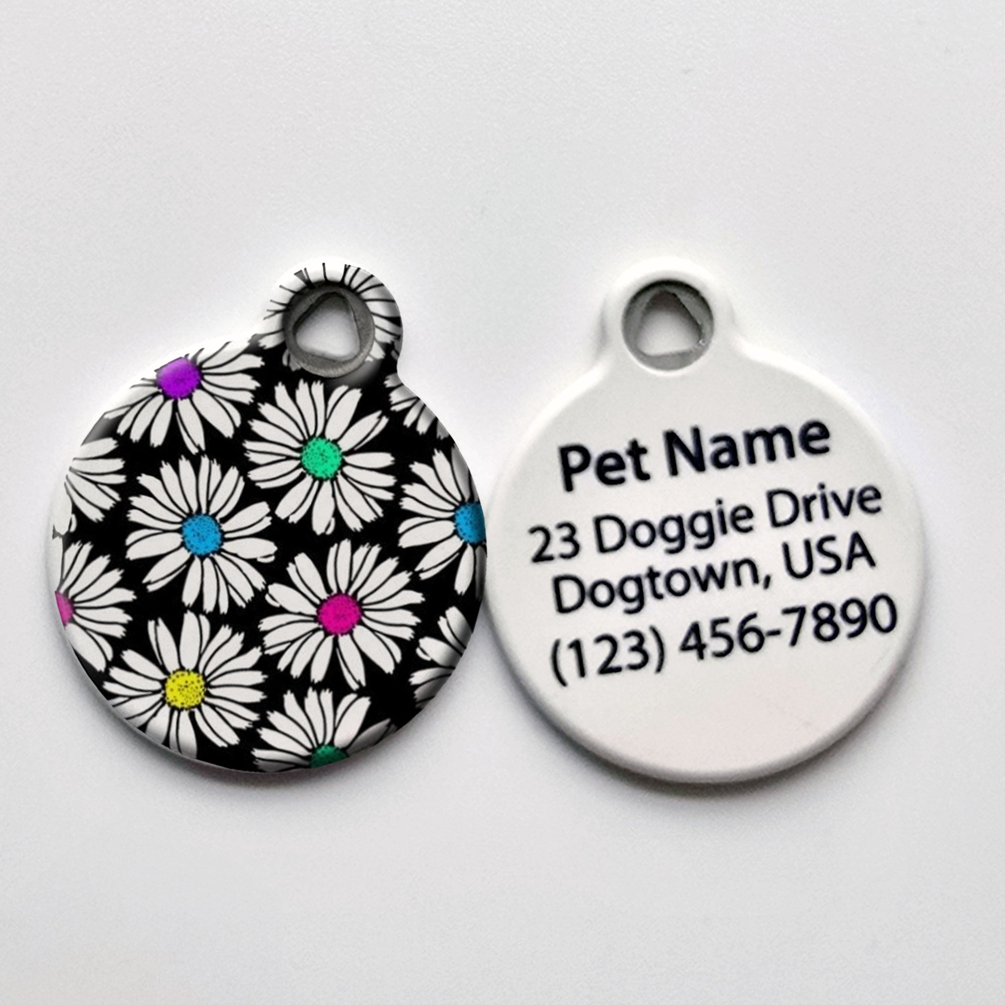 Pop Daisies Custom Pet ID Tag