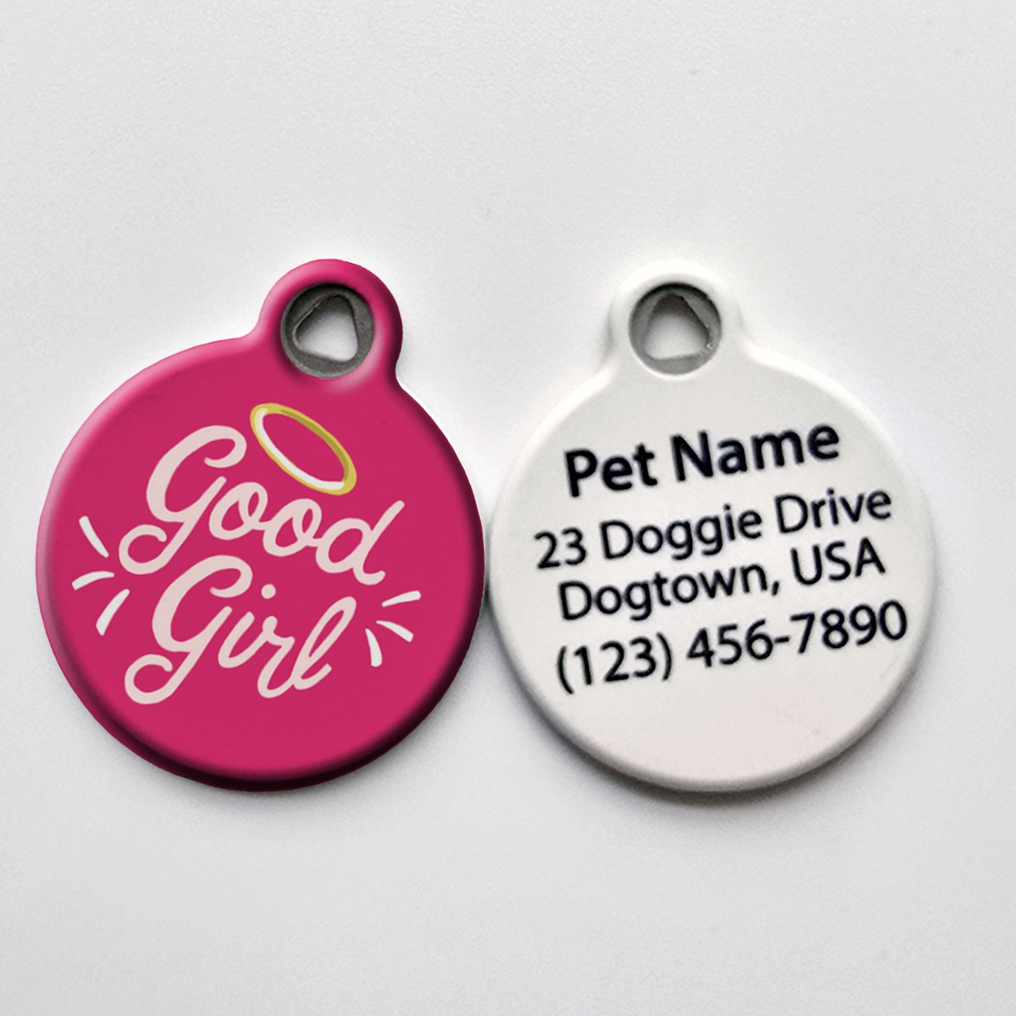 Good Girl - Hot Pink Pet ID Tag