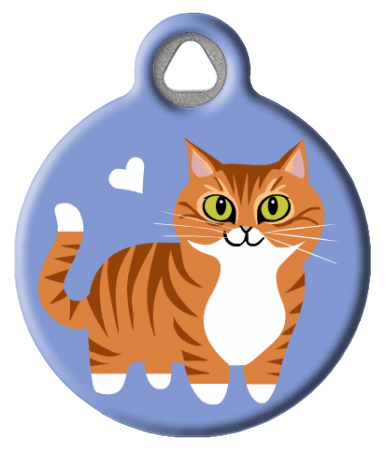 Orange Tabby Cat Tag