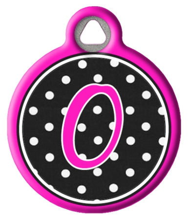 Polka Dot Monogram A-Z Dog Tags for Dogs