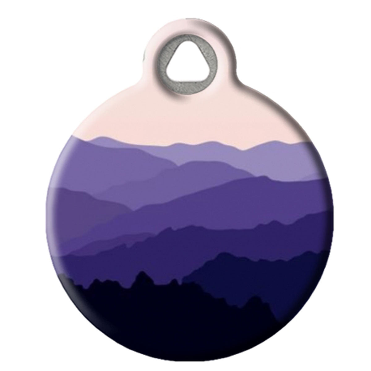 Purple Mountain landscape pet tag