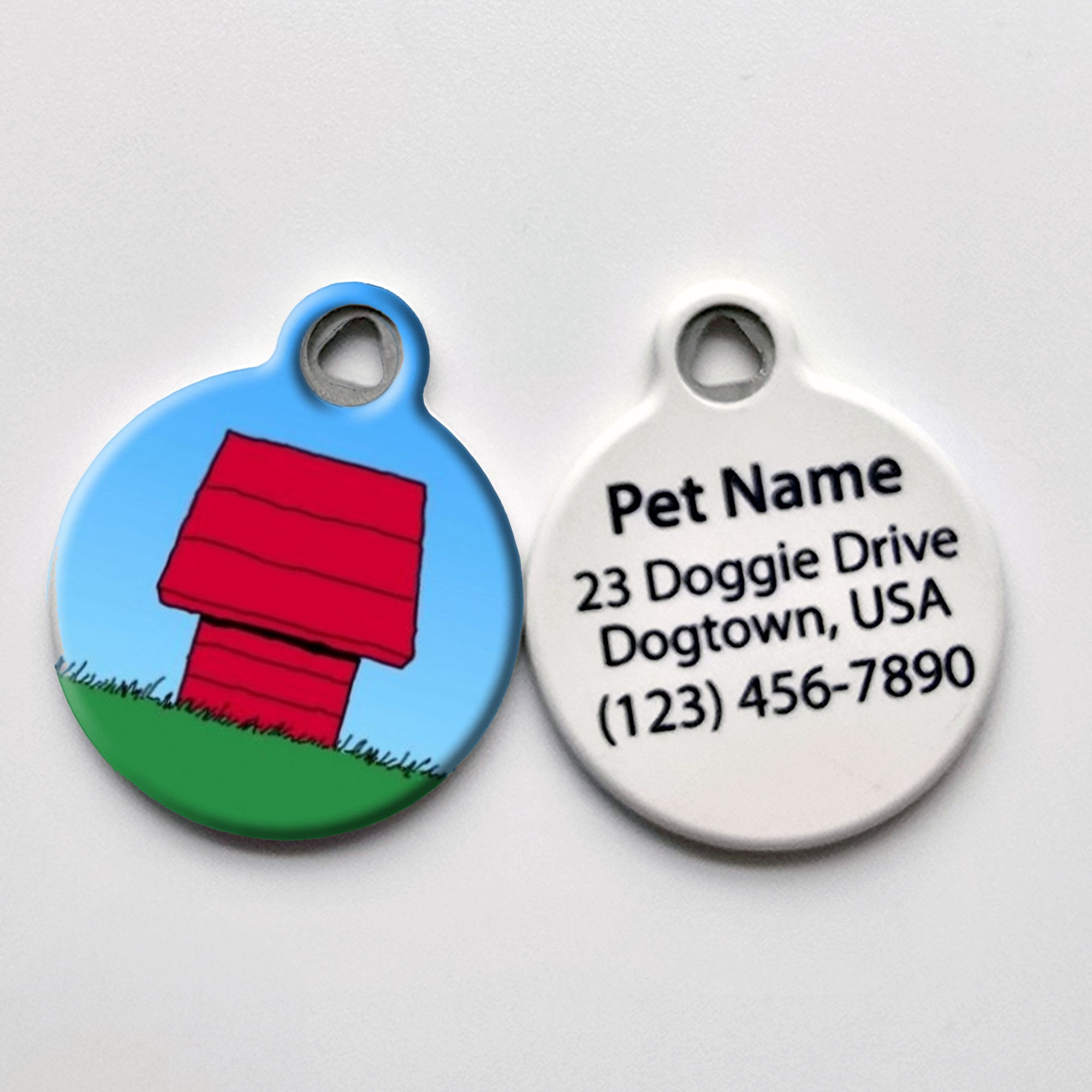 Red Dog House Pet ID Tag