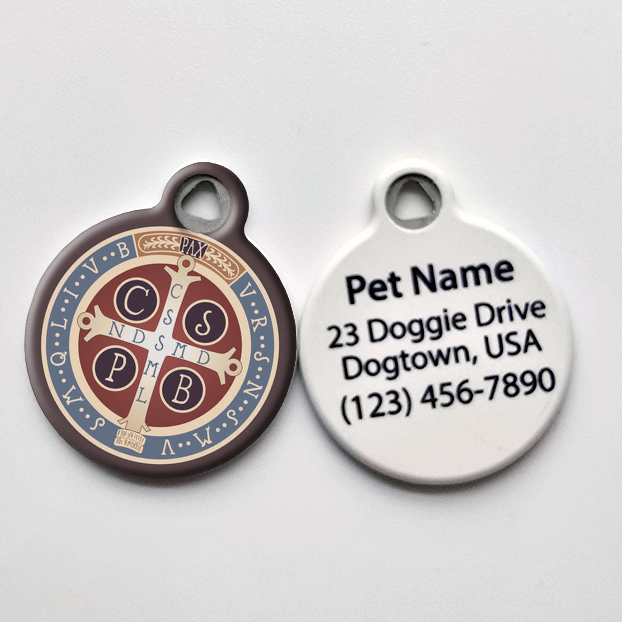 Saint Benedict Protection Medal Pet ID Tag