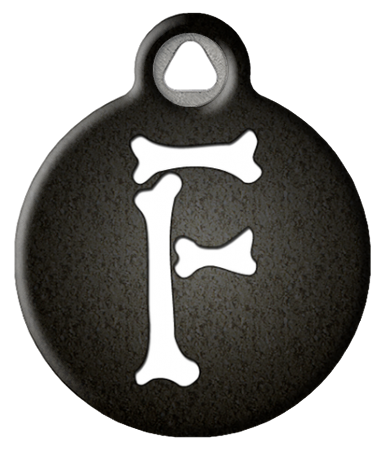Skeletal Bones Monogram Pet ID Tag