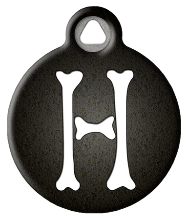 Skeletal Bones Monogram Pet ID Tag
