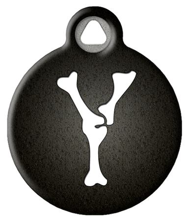 Skeletal Bones Monogram Pet ID Tag