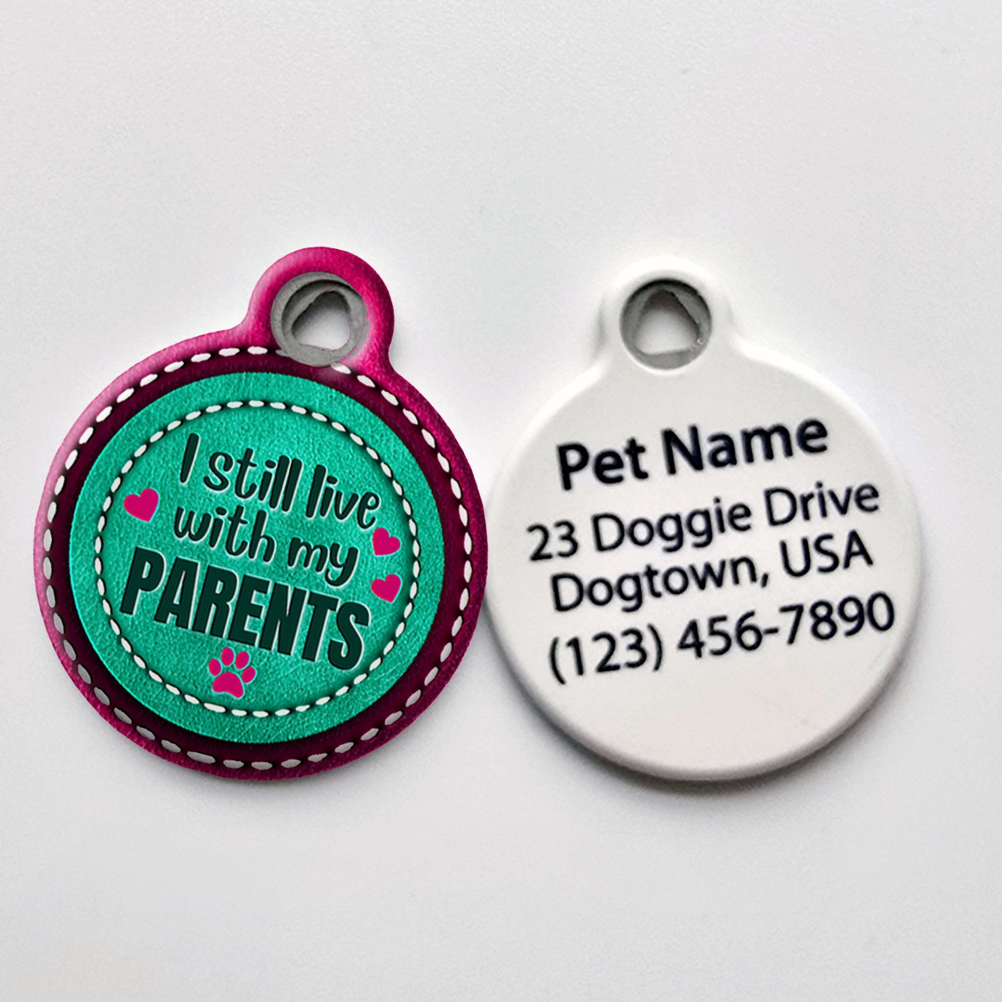 I Still Live With My Parents | Funny Pet ID Tag
