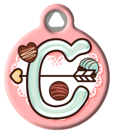 Sweet Treat Monogram Custom Pet ID Tag