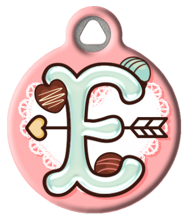 Sweet Treat Monogram Custom Pet ID Tag