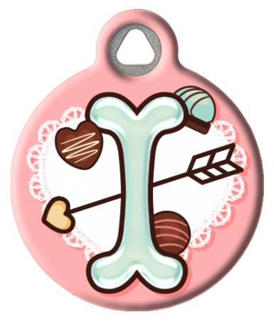 Sweet Treat Monogram Custom Pet ID Tag