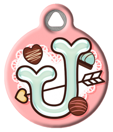 Sweet Treat Monogram Custom Pet ID Tag