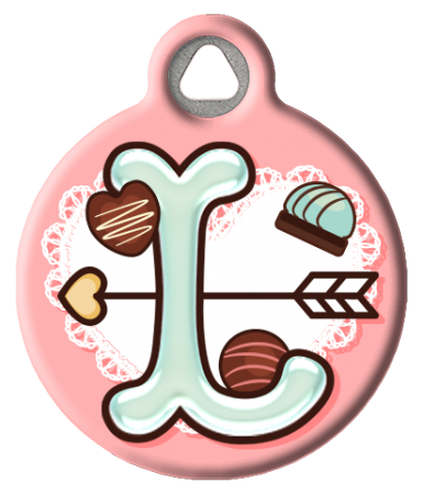 Sweet Treat Monogram Custom Pet ID Tag