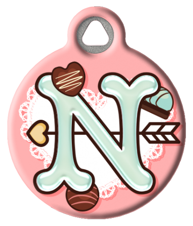 Sweet Treat Monogram Custom Pet ID Tag