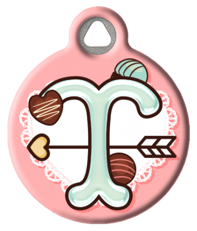 Sweet Treat Monogram Custom Pet ID Tag