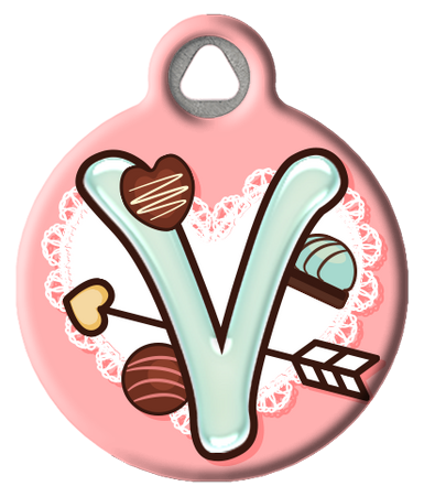 Sweet Treat Monogram Custom Pet ID Tag