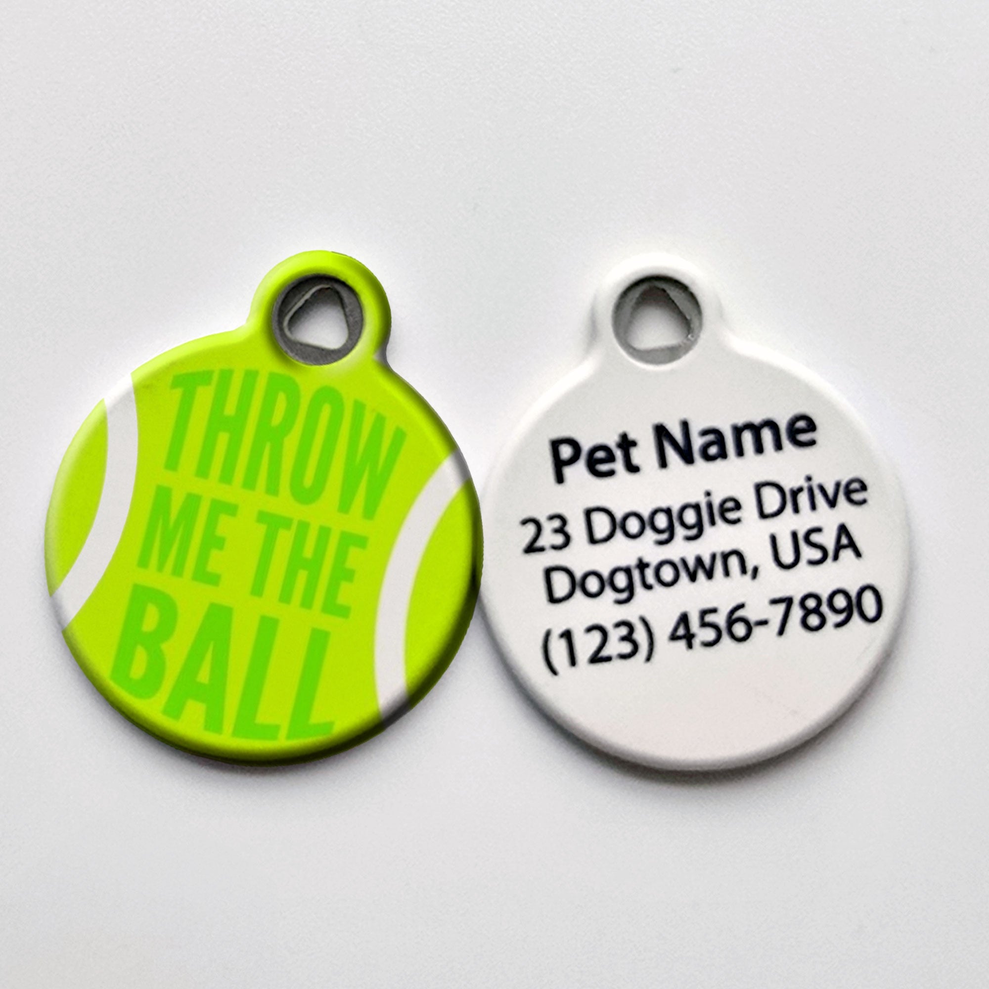 Throw Me the Ball Pet ID Tag