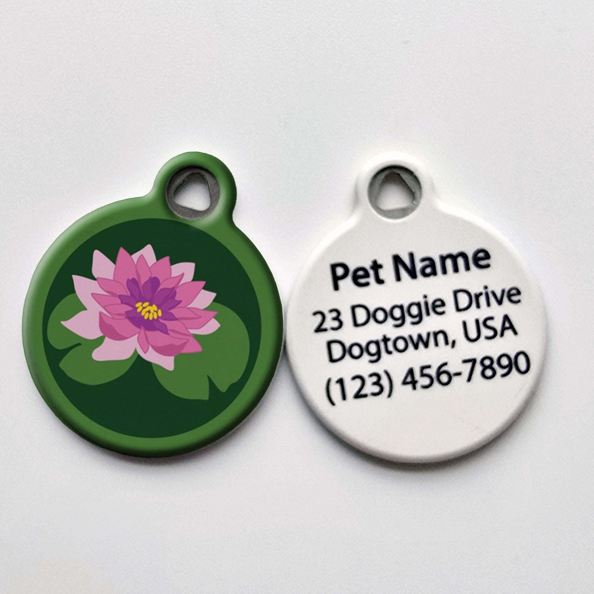 Lupine Microbatch: Water Lily Pet ID Tag