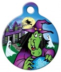 Spooky Halloween Witch Pet ID Tag