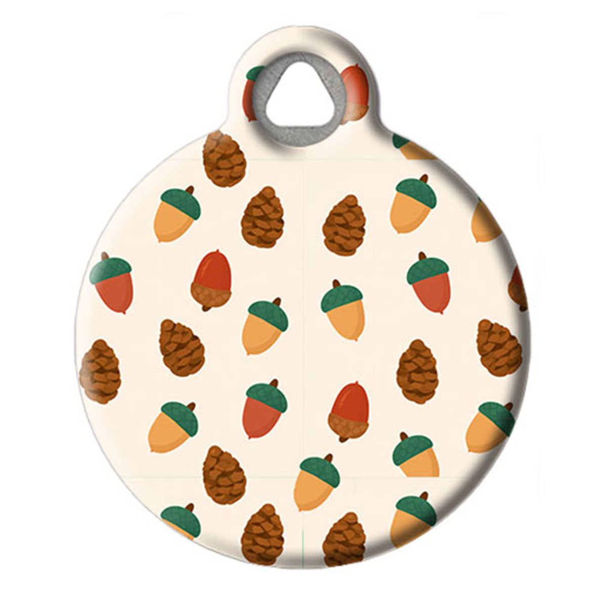 Fall Acorns and Pinecones Pet ID Tag