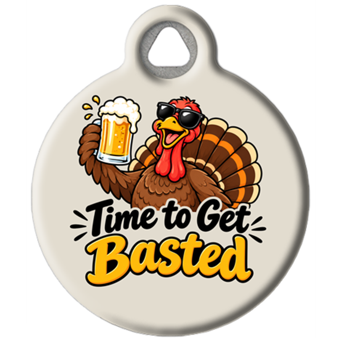 Time to get Basted Funny Thanksgiving Turkey Tag 