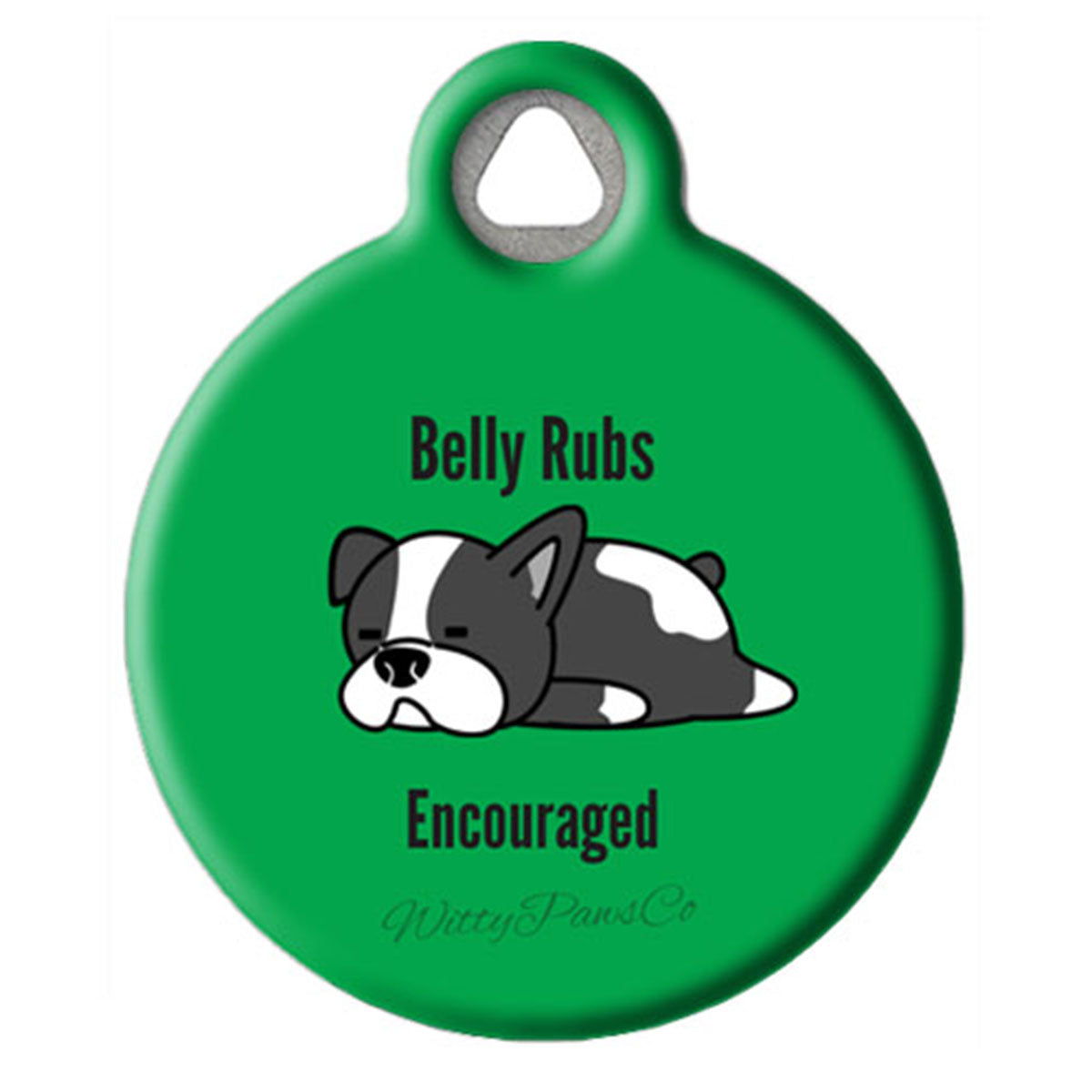 Belly Rubs Encouraged Funny Dog ID Tag