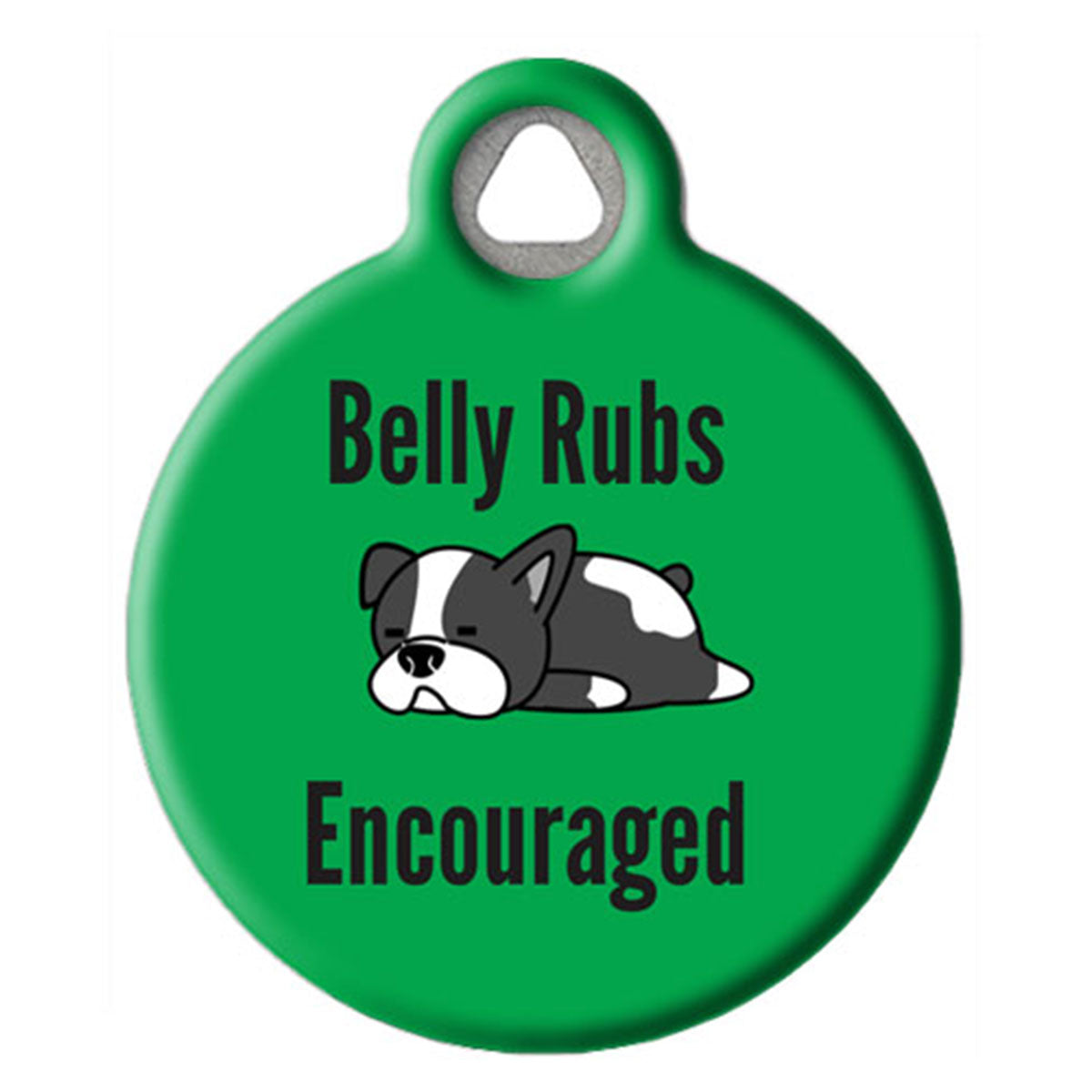 Belly Rubs Encouraged Funny Dog ID Tag