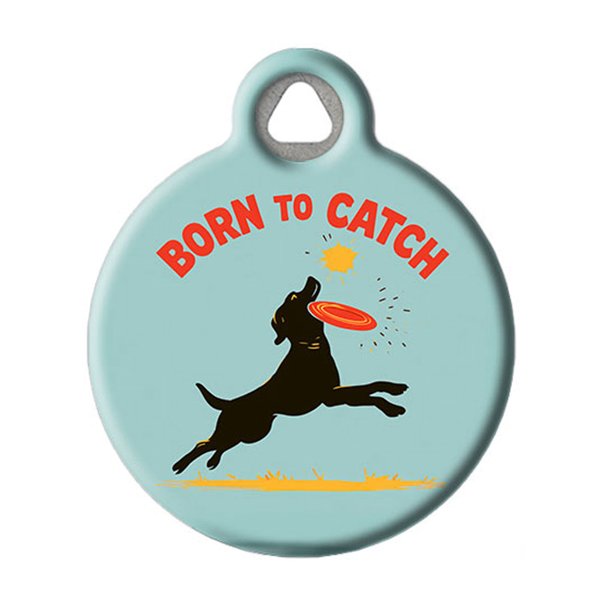 Born to Catch Frisbee Pet ID Tag