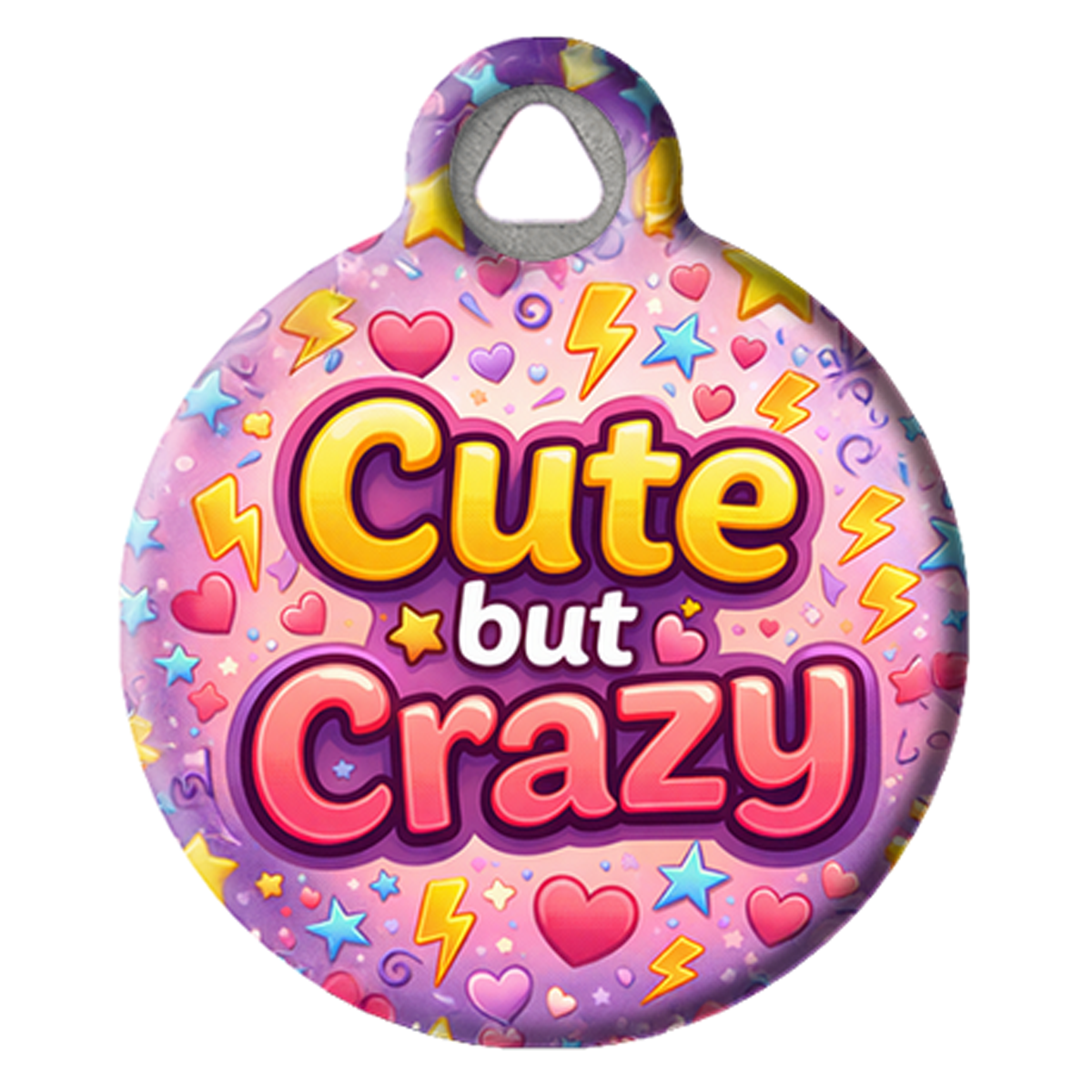 Cute But Crazy Funny Pet ID Tag