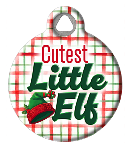 Cutest Little Elf Christmas Pet ID Tag