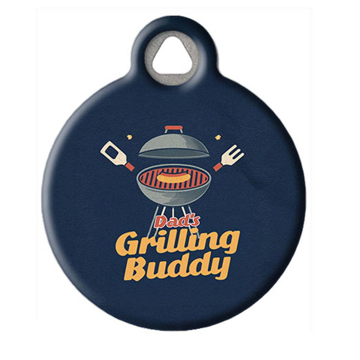 Funny Dads Grilling Buddy Pet ID Tag