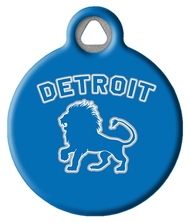 Detroit Football Fan Pet ID Tag