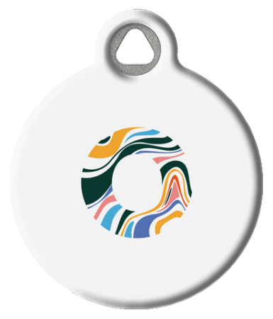 Fun Colorful Letter Monogram Pet ID Tag