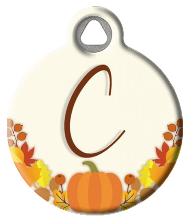 Fall Inspired Monogram pick A-Z Pet ID Tag