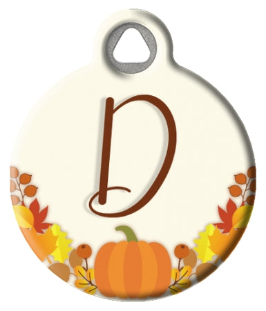 Fall Inspired Monogram pick A-Z Pet ID Tag